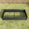 Raised Garden Bed Outdoor, 6√ó3√ó1ft , Metal Raised Rectangle Planter Beds for Plants, Vegetables, and Flowers - Black