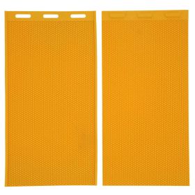 2Pcs 5.4mm Beeswax Press Mold DIY Rubber Comb Foundation Sheet Beekeeping Accessory Yellow