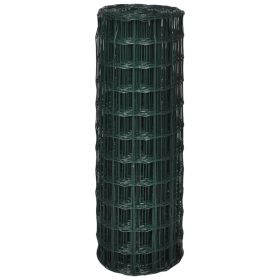 vidaXL Euro Fence Steel 25x1.2 m Green