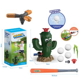 Sprinkler Outdoor Water Spray Toy Garden Water Toys Summer Yard Cartoon Splash Sprinkler Baby Bath Toy For Kids (Option: Cactus baseball nozzle)