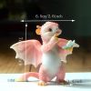 1pc Miniature Fairy Garden Figurines, Cute Resin Dragon Statue, Mini Dragon Reading Figurine, Mini Pink Dragon And Baby Statue, Fairy Garden Decor