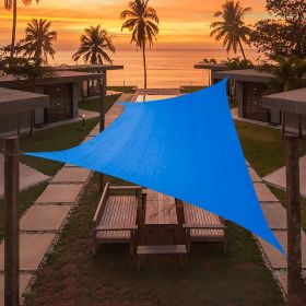 Artpuch Custom Size Sky Blue Sun Shade Sail Triangle Canopy 185 GSM Durable Fabric UV Block Awning for Outdoor Patio Garden Backyard (Customized Avail (Color: Sky Blue, size: 06'x22')