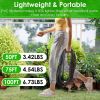 Non-Expandable Garden Hose Kink-Free Lightweight Water Hose Lay Flat Garden Hose with 10 Patterns Hose Nozzle Storage Bag Hanging Hook for Outdoor Wat