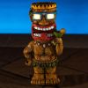 1pc, Drum Tiki Solar Light For Home And Outdoor Decor, Drum Tiki Solar Powered Flickering LED Garden Light Backyard Bongo Tiki Halloween Decoration