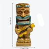 1pc, Drum Tiki Solar Light For Home And Outdoor Decor, Drum Tiki Solar Powered Flickering LED Garden Light Backyard Bongo Tiki Halloween Decoration