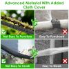 Non-Expandable Garden Hose Kink-Free Lightweight Water Hose Lay Flat Garden Hose with 10 Patterns Hose Nozzle Storage Bag Hanging Hook for Outdoor Wat