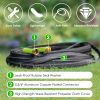 Non-Expandable Garden Hose Kink-Free Lightweight Water Hose Lay Flat Garden Hose with 10 Patterns Hose Nozzle Storage Bag Hanging Hook for Outdoor Wat