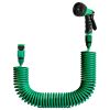 EVA Recoil Garden Hose Flexible Self-coiling Water Hose with 3/4' and 1/2' Adapter with 7 Spraying Modes for Boat Greenhouse Yard Patio