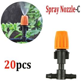 20pcs Adjustable Garden Drip Irrigation Misting Nozzles Micro Sprinkler Head Atomizer Irrigation Drippers (Model: Spray Nozzle-C)