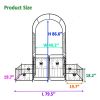 Metal Garden Arch with Gate 79.5'' Wide x 86.6'' High Climbing Plants Support Rose Arch Outdoor Black