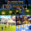 4/8/12pcs/pack Solar Outdoor Lights, 12LED Solar Torch Lights With Flickering Flame For Garden Decor