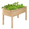 Wooden Raised Vegetable Garden Bed Elevated Grow Vegetable Planter