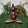 1pc Miniature Meditation Yoga Frog Resin Statue, For Desktop Living Room Bedroom Office Book Shelf Garden Outdoor Decoration, Home Decoration