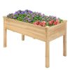 Wooden Raised Vegetable Garden Bed Elevated Grow Vegetable Planter