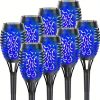 4/8/12pcs/pack Solar Outdoor Lights, 12LED Solar Torch Lights With Flickering Flame For Garden Decor