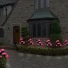 2Pcs Solar Powered Lights Outdoor Rose Flower LED Decorative Lamp Water Resistant Pathway Stake Lights