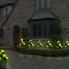 2Pcs Solar Powered Lights Outdoor Rose Flower LED Decorative Lamp Water Resistant Pathway Stake Lights