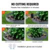 VEVOR Steel Landscape Edging, 5-pack Steel Garden Edging Borders, 39" L x 3" H Strips, Hammer-in Edging Border