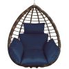 Egg Chair Cushion Hanging Basket Seat Cushion Thicken Soft Egg Swing Chair Pad Hanging Egg Chair Cushion with Headrest